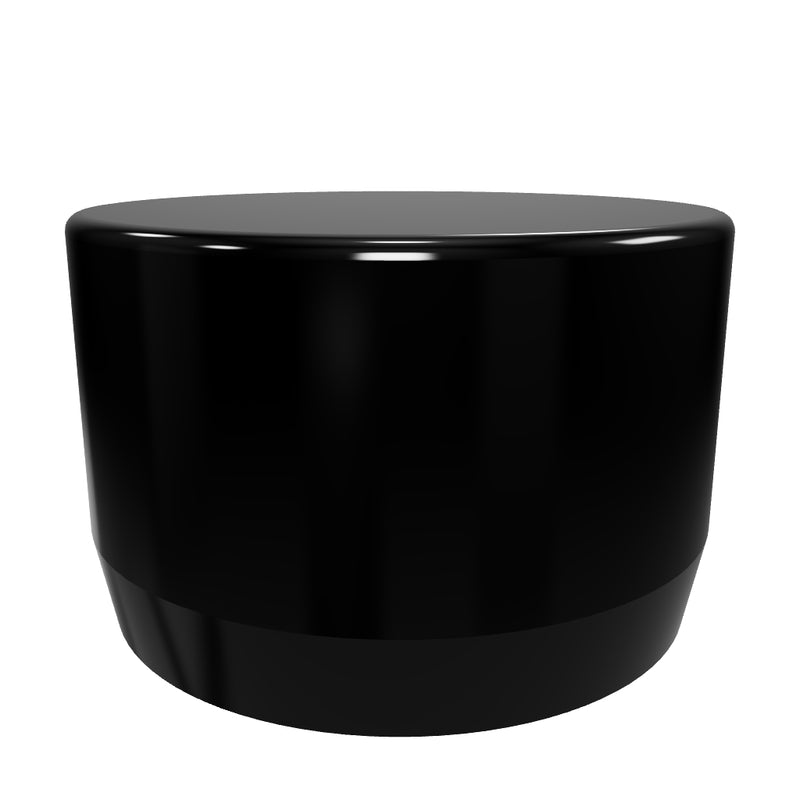 Load 3D model into Gallery viewer, 1 in. External Flat PVC End Cap, Furniture Grade - Black
