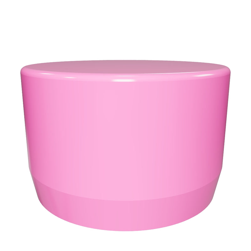 Load 3D model into Gallery viewer, 1 in. External Flat PVC End Cap, Furniture Grade - Pink
