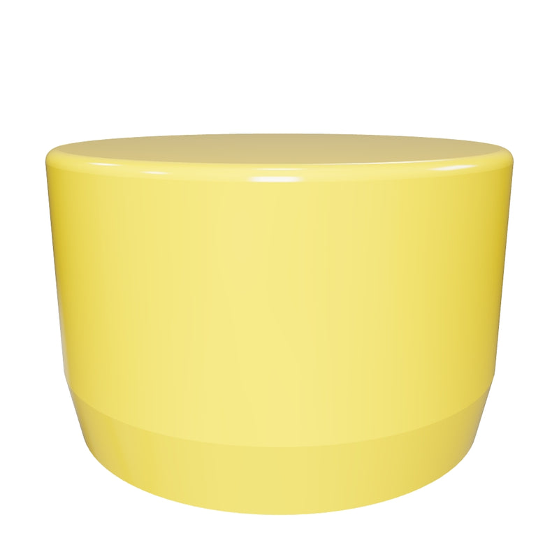 Load 3D model into Gallery viewer, 1 in. External Flat PVC End Cap, Furniture Grade - Yellow
