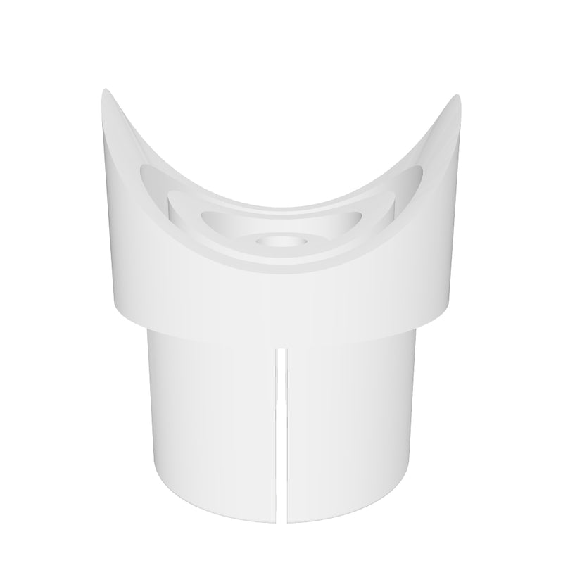 Load 3D model into Gallery viewer, 1 in. Fishmouth PVC Adapter, Furniture Grade  - White
