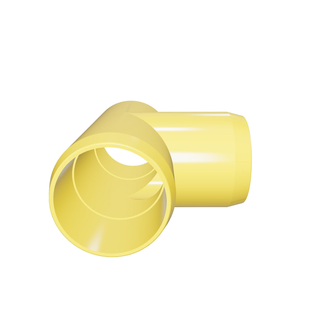 1 in. Furniture Grade PVC Tee Fitting - Yellow | FORMUFIT