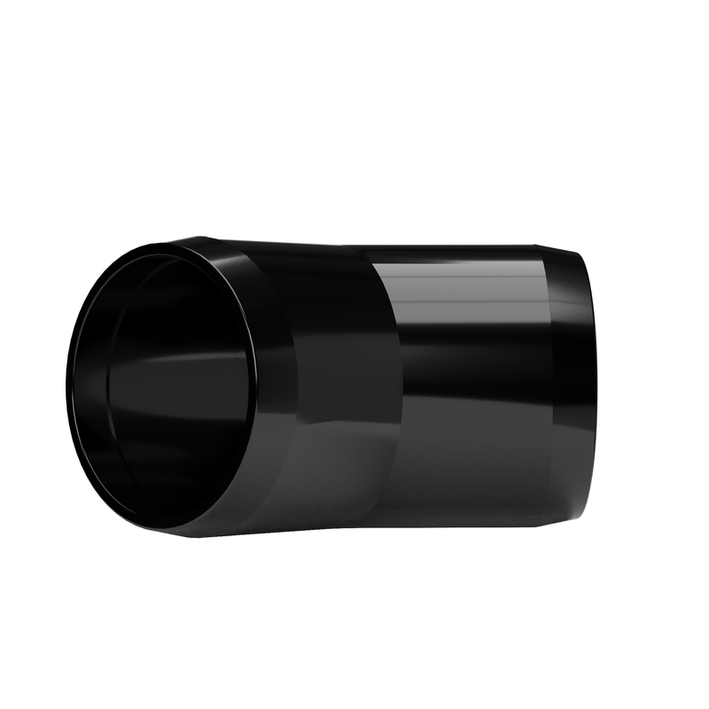 Load image into Gallery viewer, 1-1/2 in. 45 Degree Furniture Grade PVC Elbow Fitting - Black - FORMUFIT
