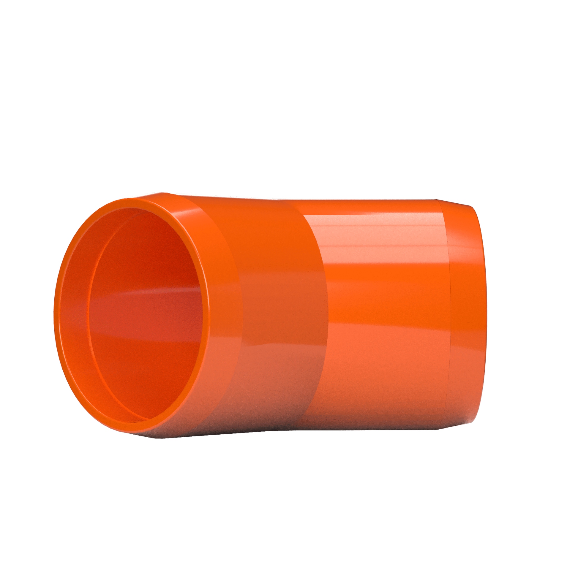 1-1/2 in. 45 Degree Furniture Grade PVC Elbow Fitting - Orange - FORMUFIT