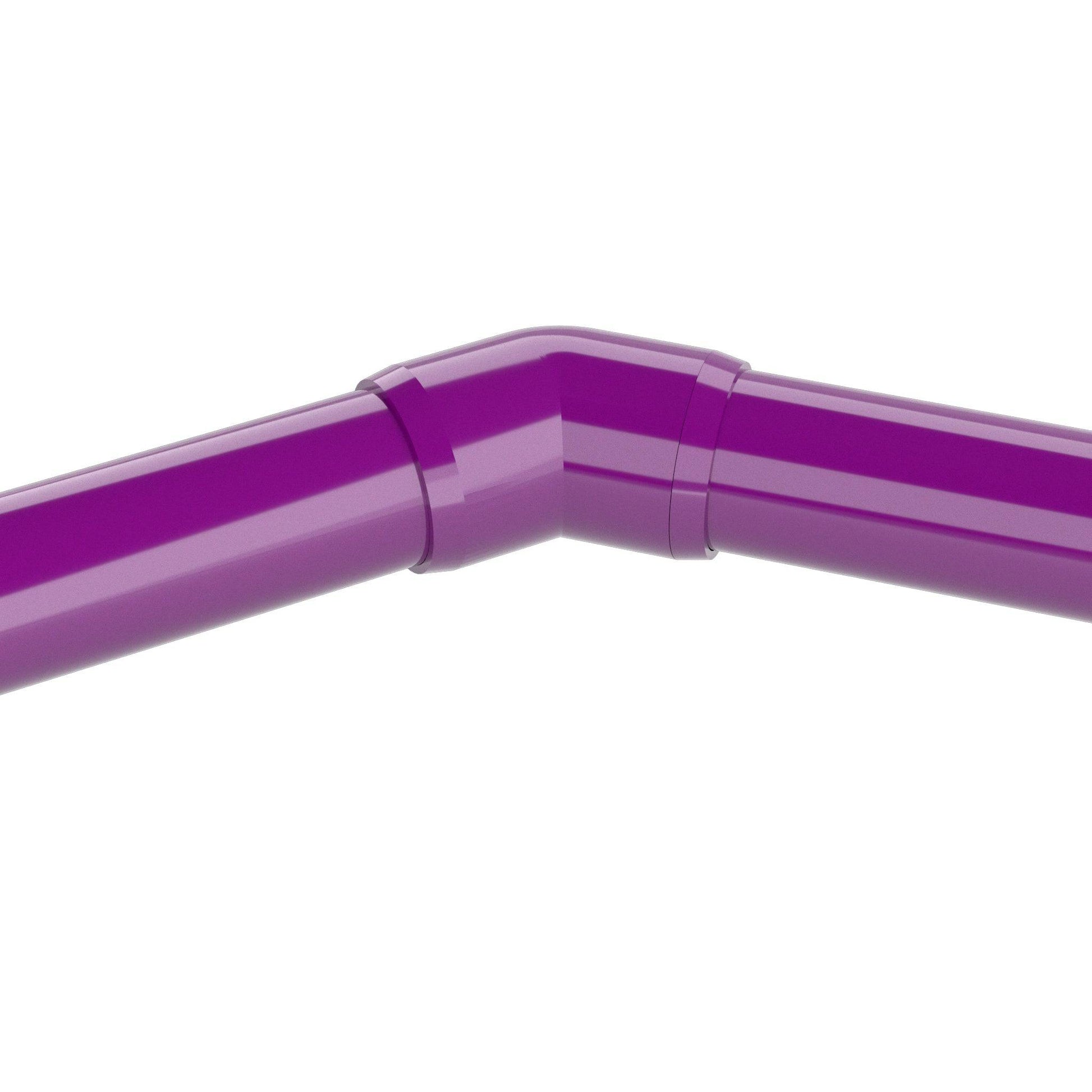 1-1/2 in. 45 Degree Furniture Grade PVC Elbow Fitting - Purple - FORMUFIT