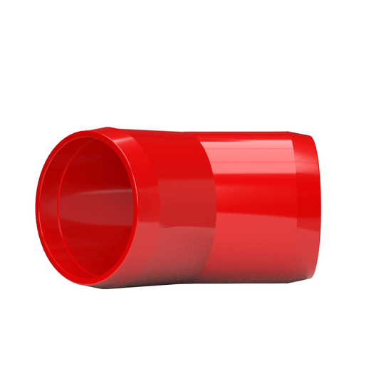 1-1/2 in. 45 Degree Furniture Grade PVC Elbow Fitting - Red - FORMUFIT