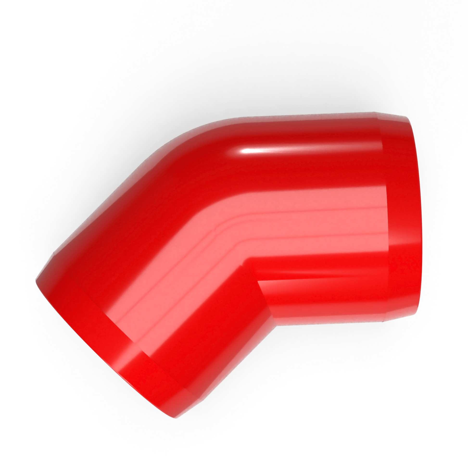 1-1/2 in. 45 Degree Furniture Grade PVC Elbow Fitting - Red - FORMUFIT