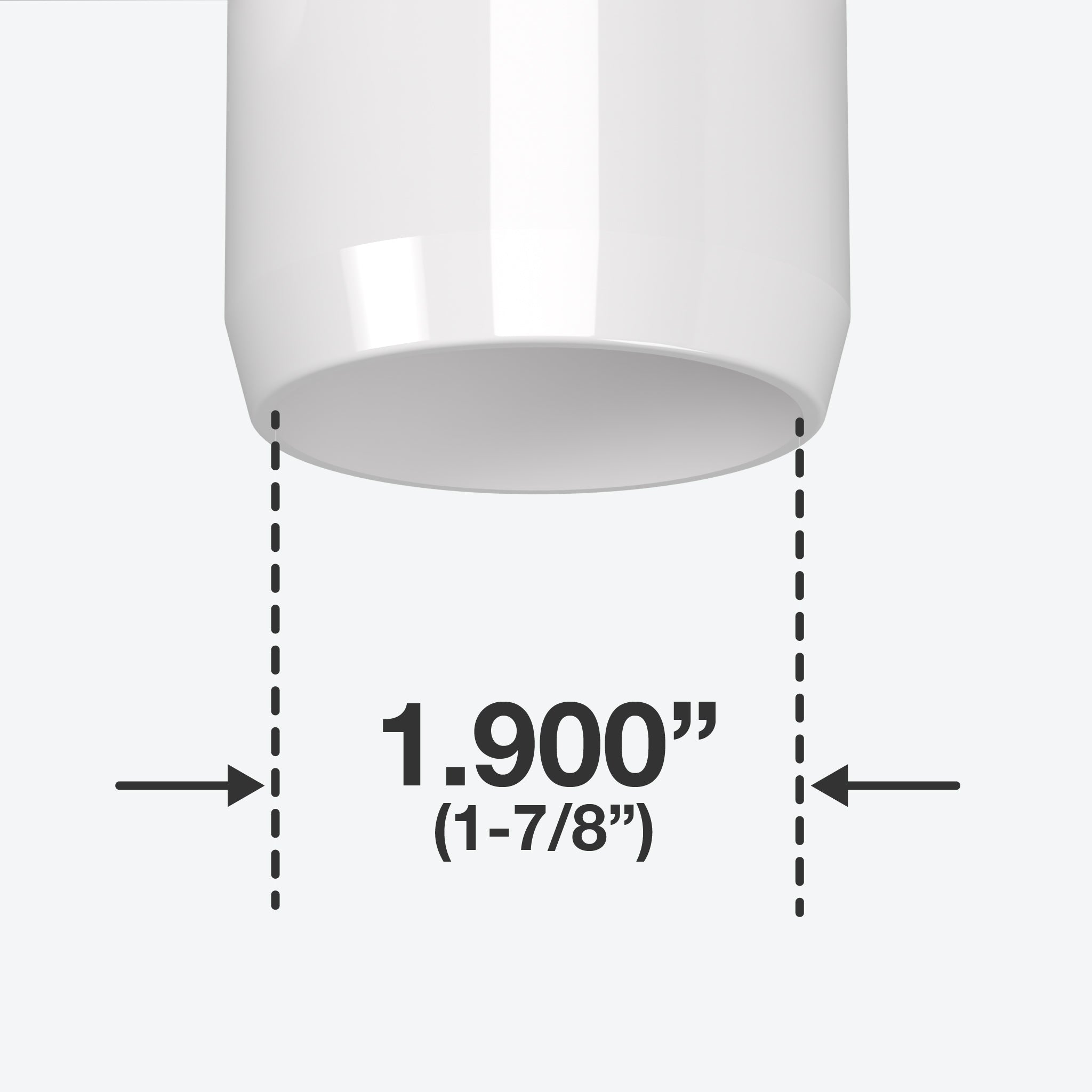 1-1/2 in. 45 Degree Furniture Grade PVC Elbow Fitting - White - FORMUFIT