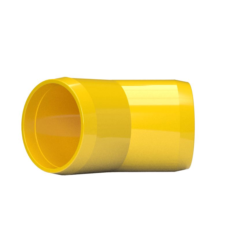 Load image into Gallery viewer, 1-1/2 in. 45 Degree Furniture Grade PVC Elbow Fitting - Yellow - FORMUFIT
