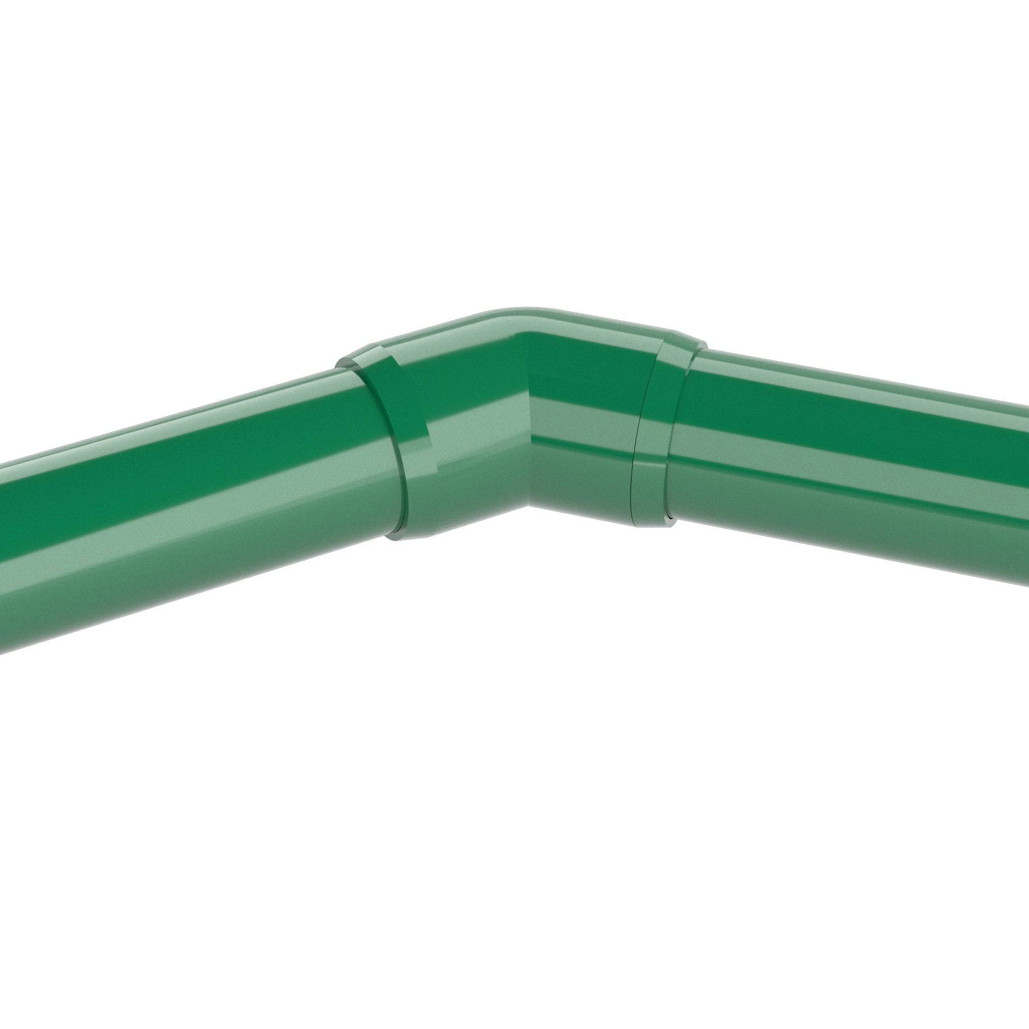 1-1/4 in. 45 Degree Furniture Grade PVC Elbow Fitting - Green - FORMUFIT