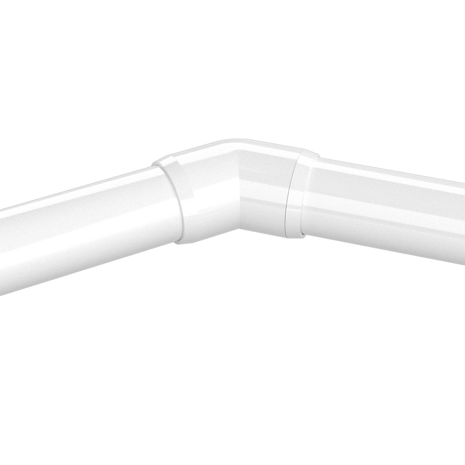 1-1/4 in. 45 Degree Furniture Grade PVC Elbow Fitting - White - FORMUFIT