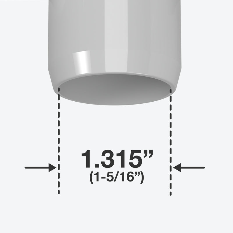 Load image into Gallery viewer, 1 in. 45 Degree Furniture Grade PVC Elbow Fitting - Gray - FORMUFIT
