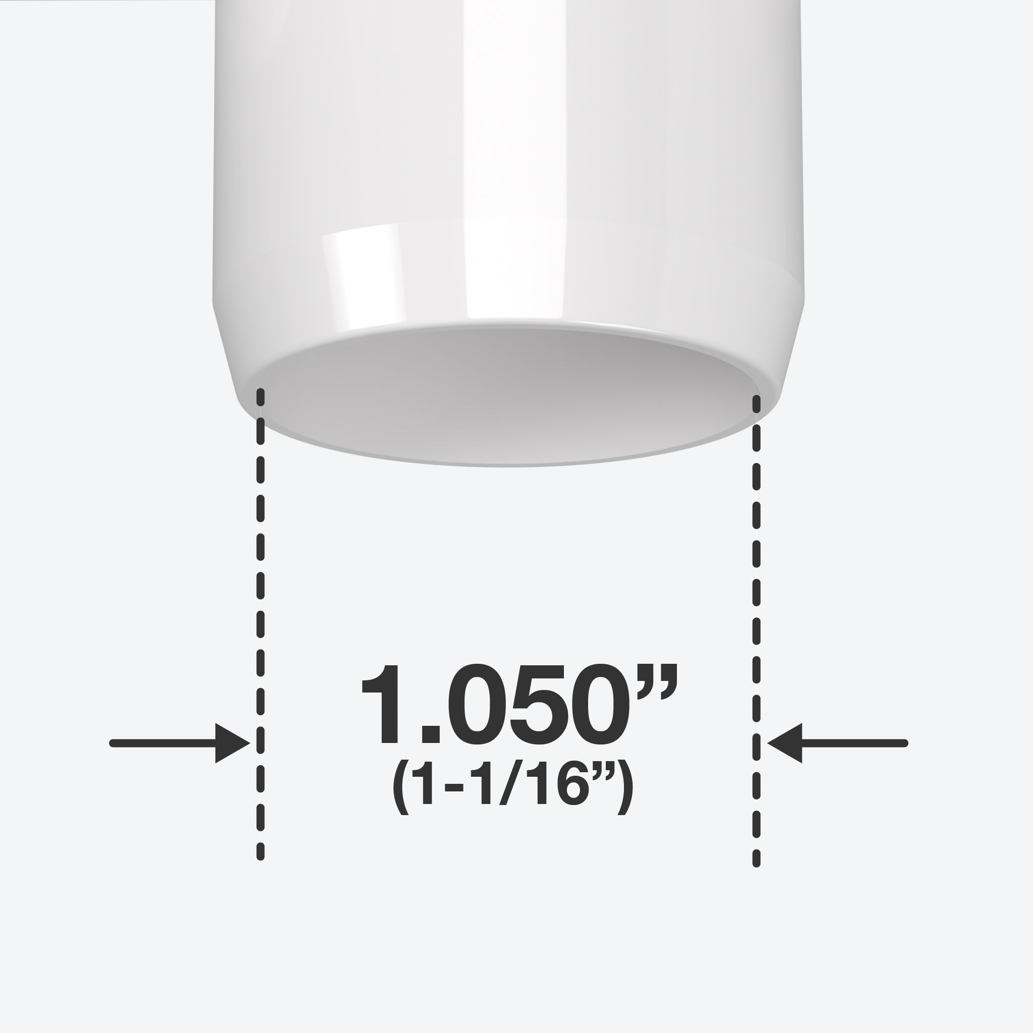 3/4 in. 45 Degree Furniture Grade PVC Elbow Fitting - White - FORMUFIT