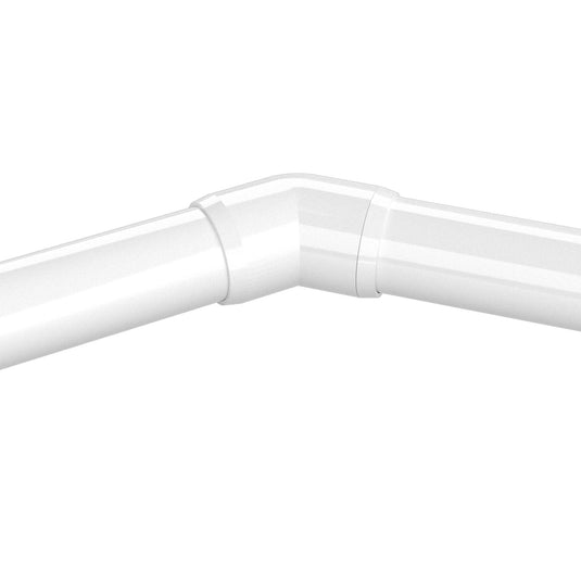 1/2 in. 45 Degree Furniture Grade PVC Elbow Fitting - White - FORMUFIT