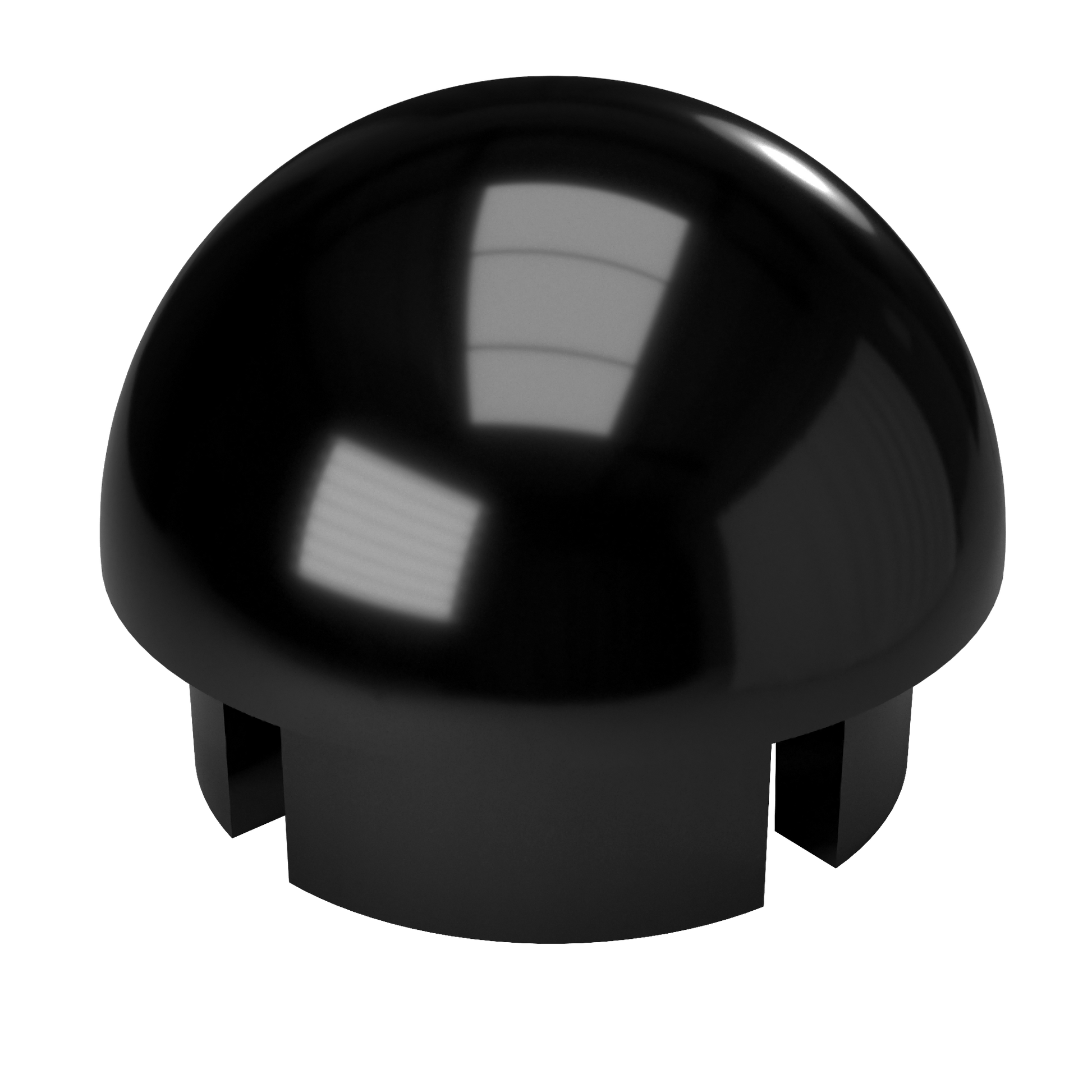 1-1/4 in. Internal Ball Cap - Furniture Grade PVC - Black - FORMUFIT