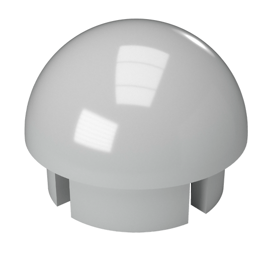 1-1/4 in. Internal Ball Cap - Furniture Grade PVC - Gray - FORMUFIT