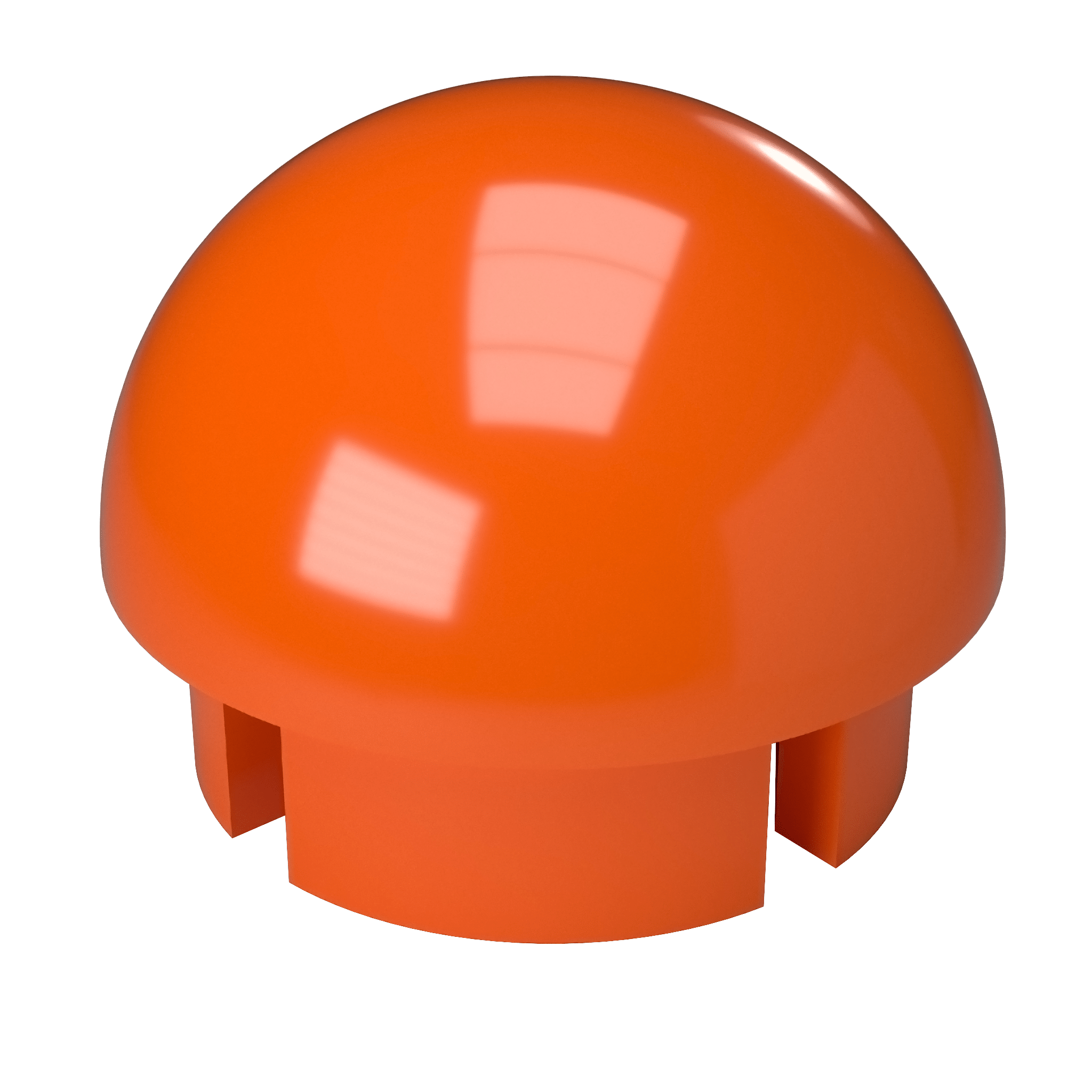 1-1/4 in. Internal Ball Cap - Furniture Grade PVC - Orange - FORMUFIT