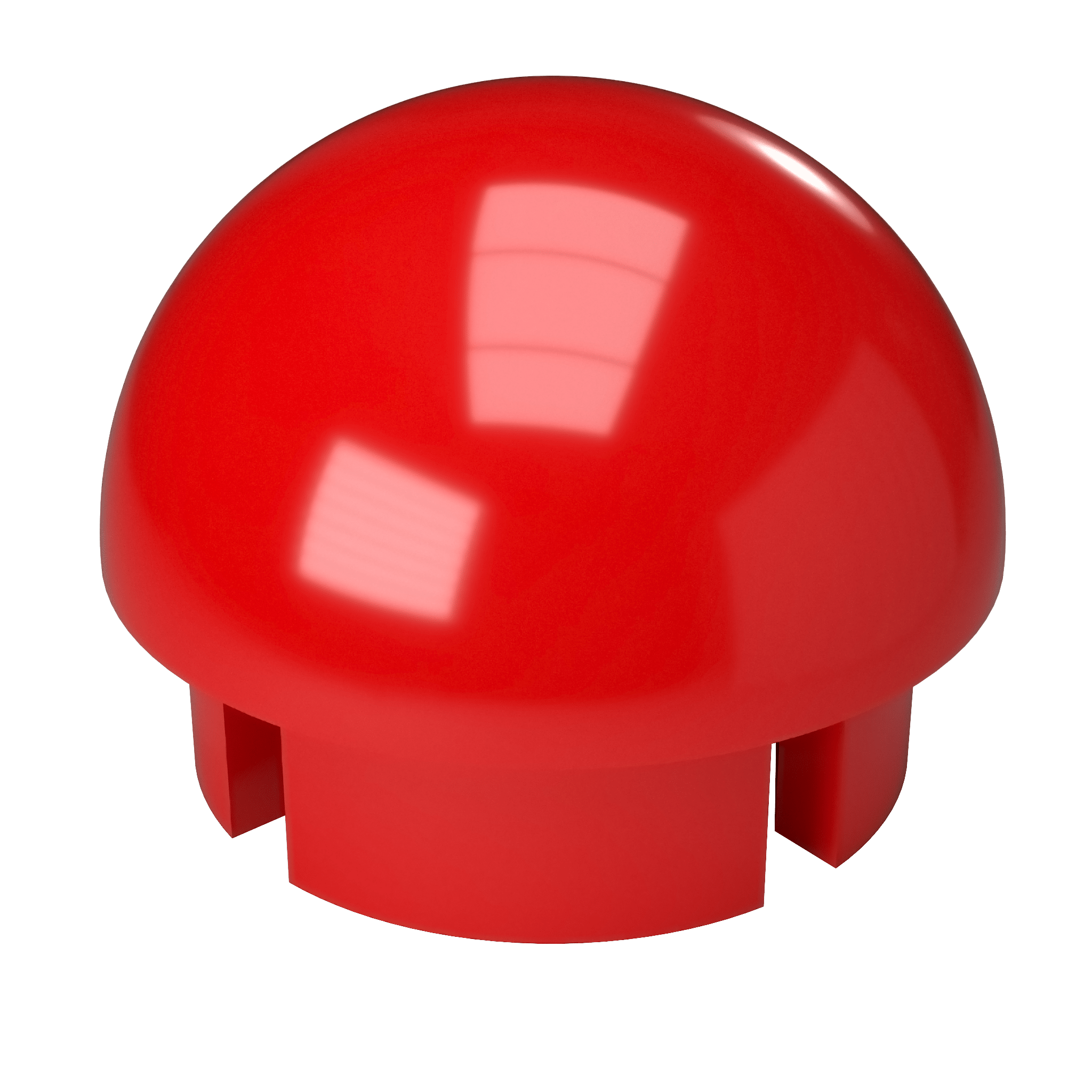 1-1/4 in. Internal Ball Cap - Furniture Grade PVC - Red - FORMUFIT