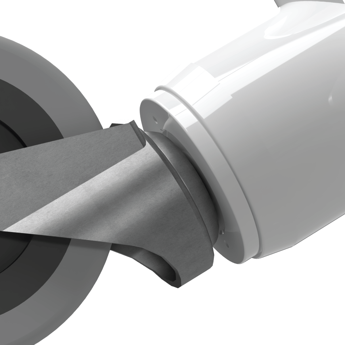 1-1/4 in. Caster Fitting Insert - Furniture Grade - White | FORMUFIT