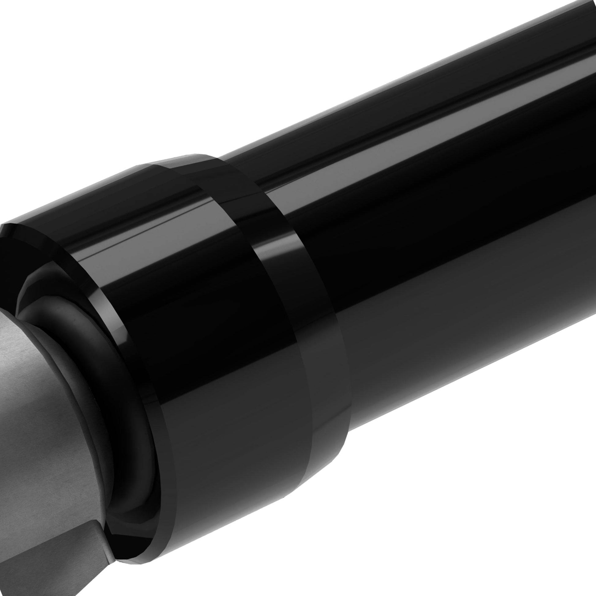 1-1/4 in. Caster Pipe Cap - Furniture Grade PVC - Black - FORMUFIT