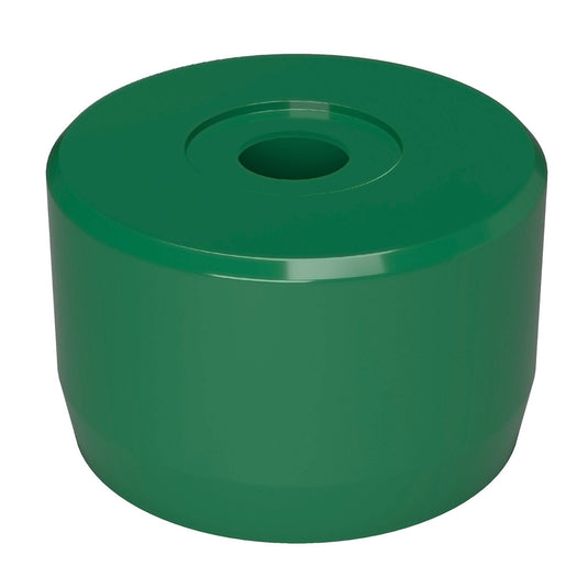 1-1/4 in. Caster Pipe Cap - Furniture Grade PVC - Green - FORMUFIT