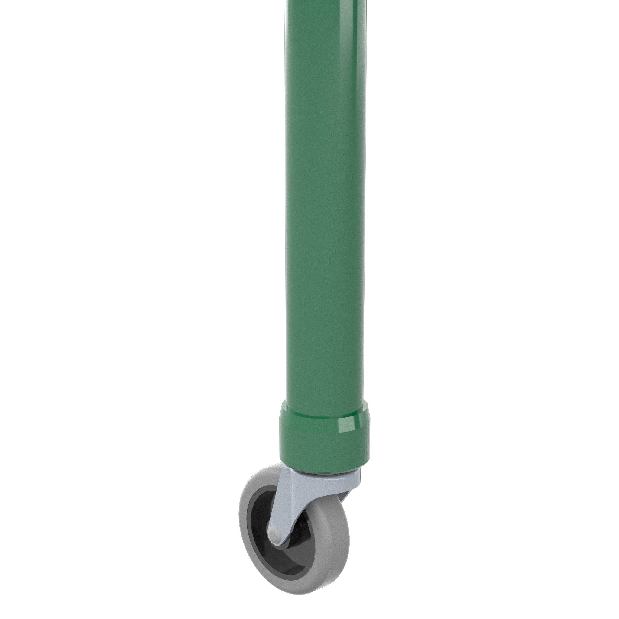 1-1/4 in. Caster Pipe Cap - Furniture Grade PVC - Green - FORMUFIT