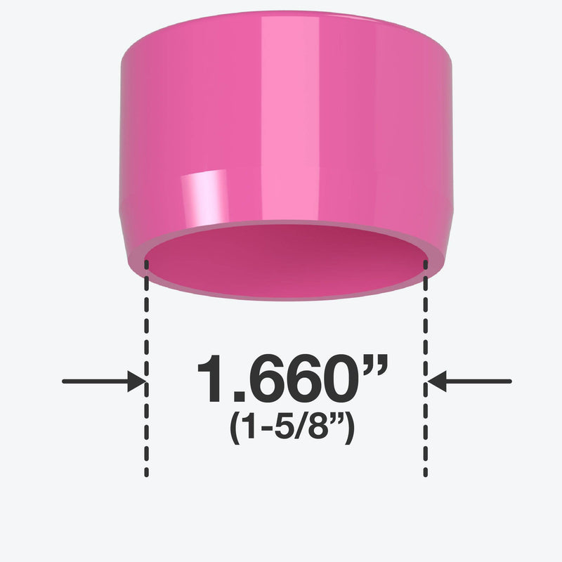 Load image into Gallery viewer, 1-1/4 in. Caster Pipe Cap - Furniture Grade PVC - Pink - FORMUFIT
