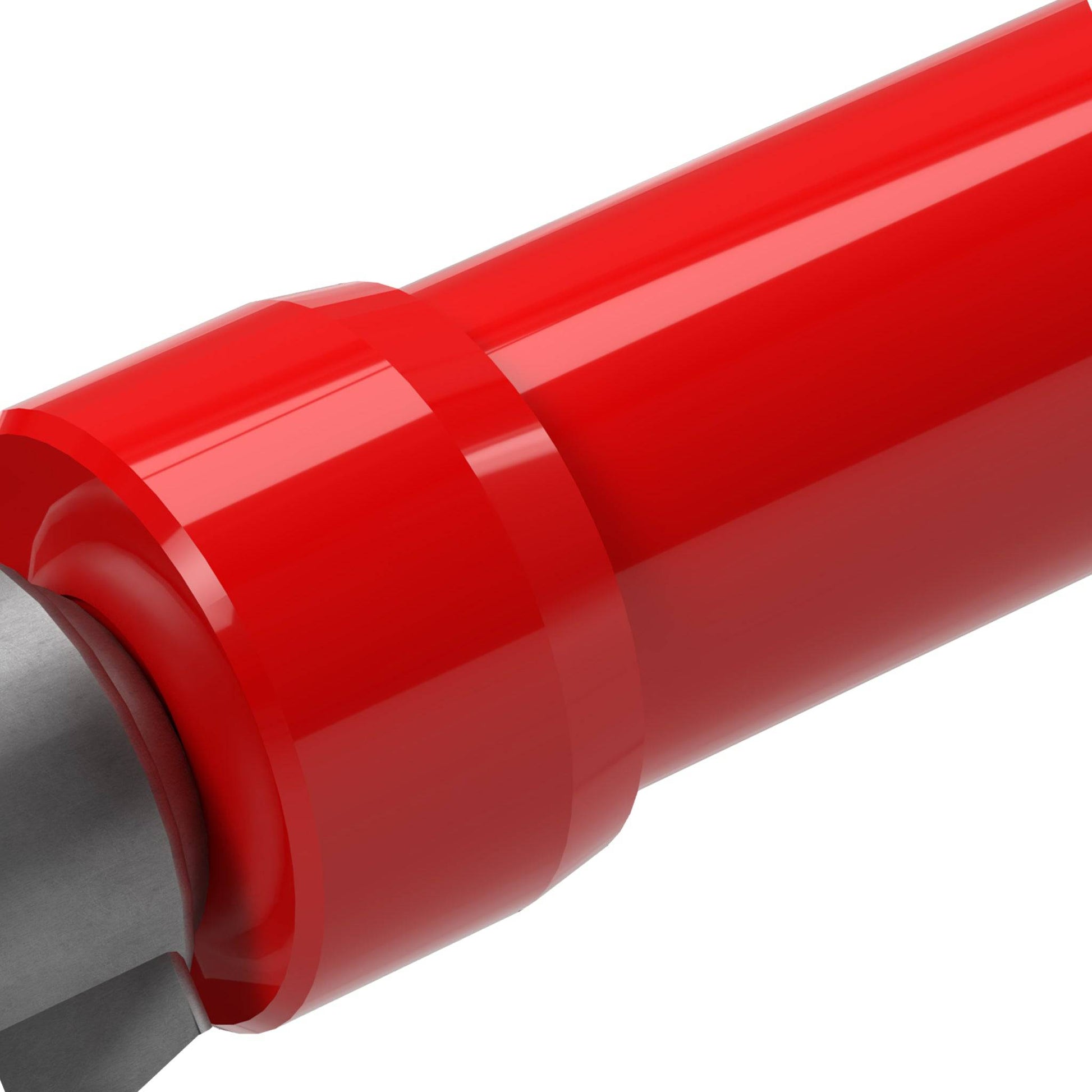 1-1/4 in. Caster Pipe Cap - Furniture Grade PVC - Red - FORMUFIT