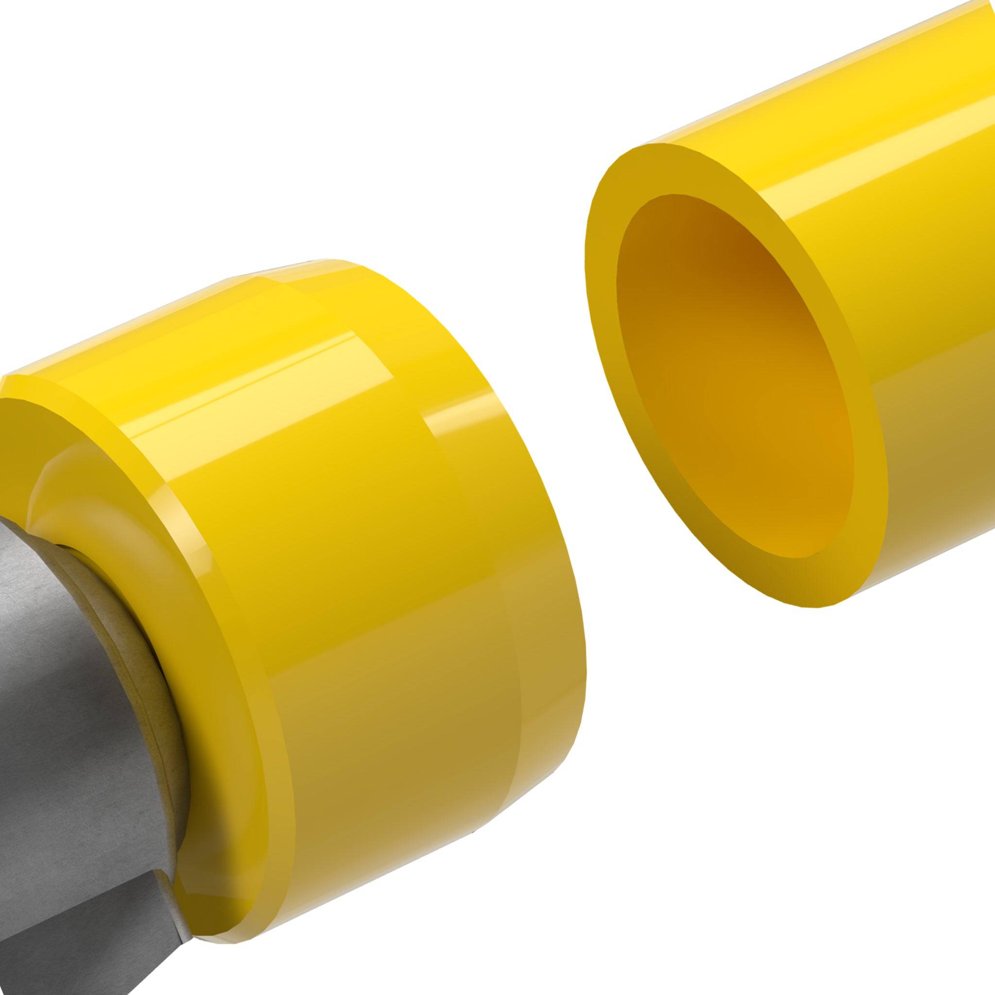 1-1/4 in. Caster Pipe Cap - Furniture Grade PVC - Yellow - FORMUFIT