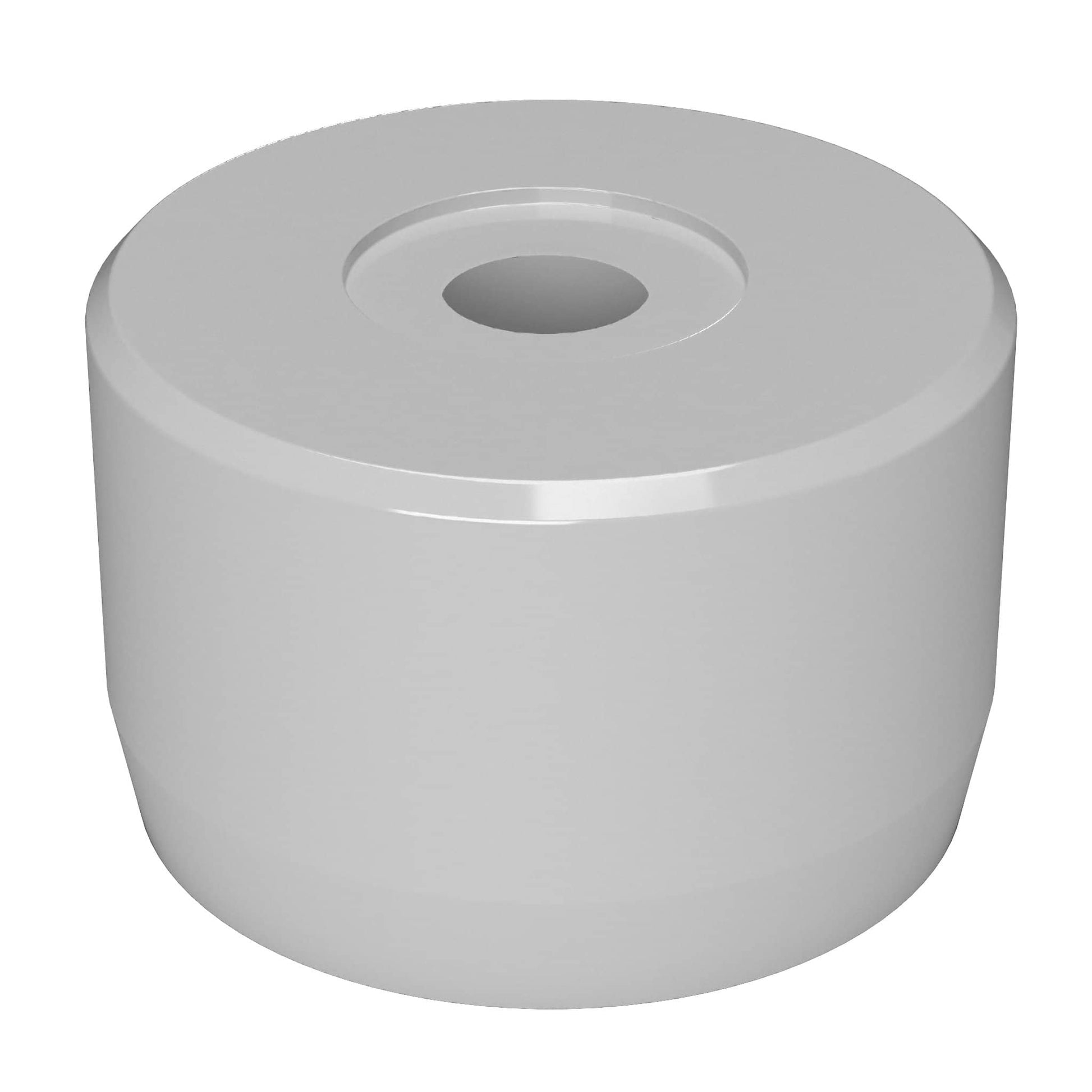 1-1/4 in. Caster Pipe Cap - Furniture Grade PVC - Gray - FORMUFIT