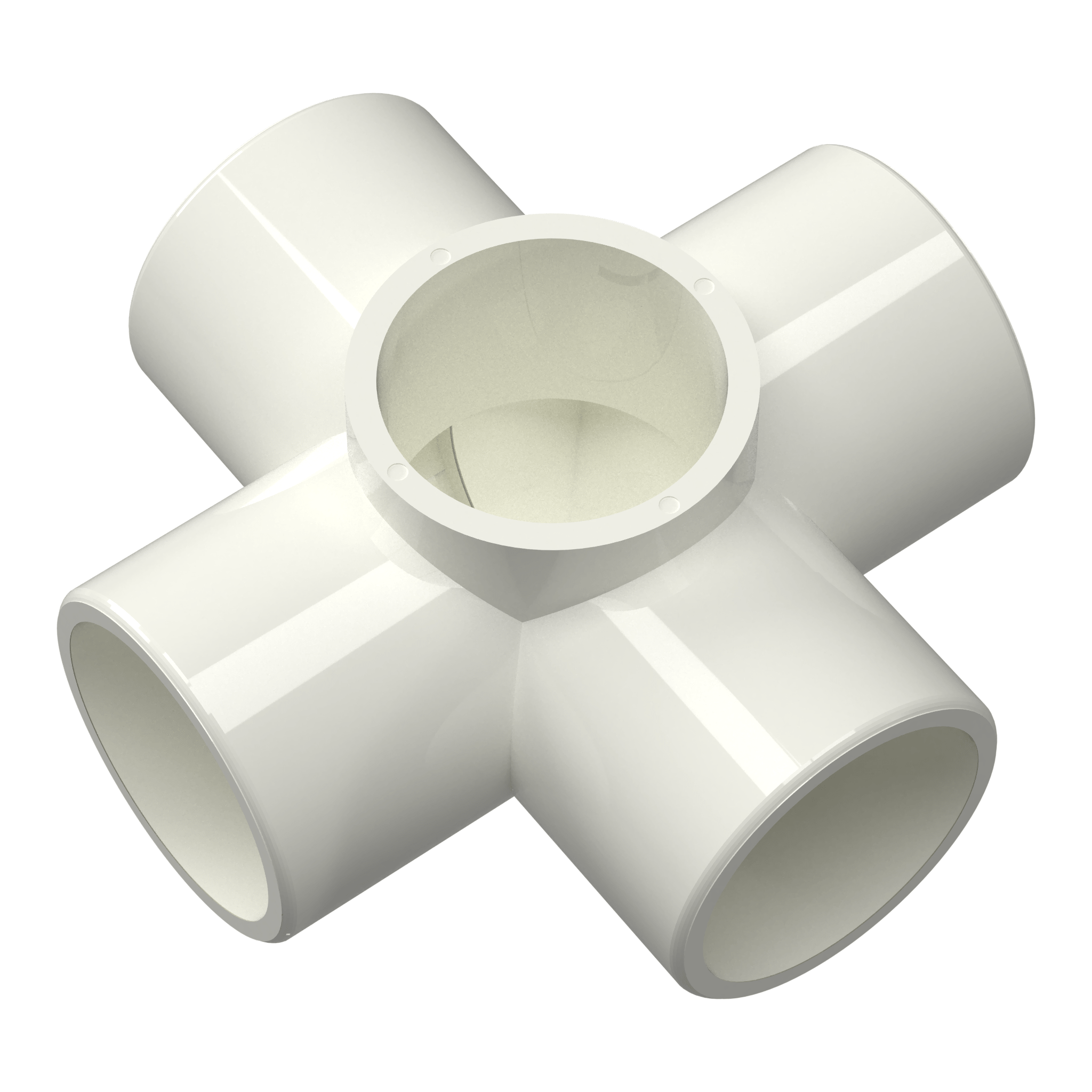 Closeout - 5-Way Cross PVC Fitting - Furniture Grade - FORMUFIT