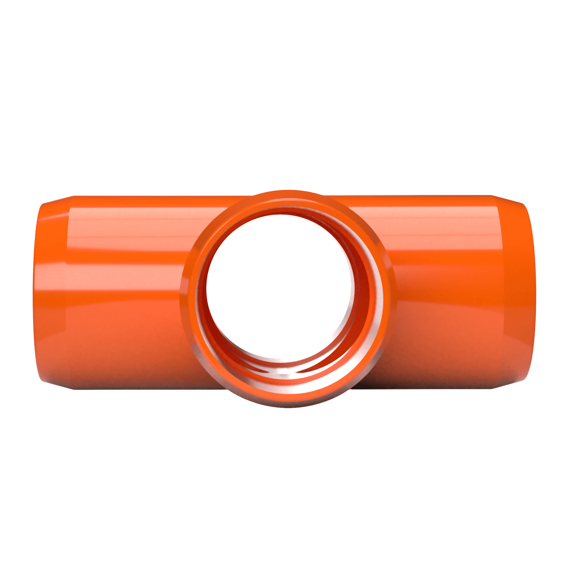 1-1/2 in. Furniture Grade PVC Cross Fitting - Orange - FORMUFIT