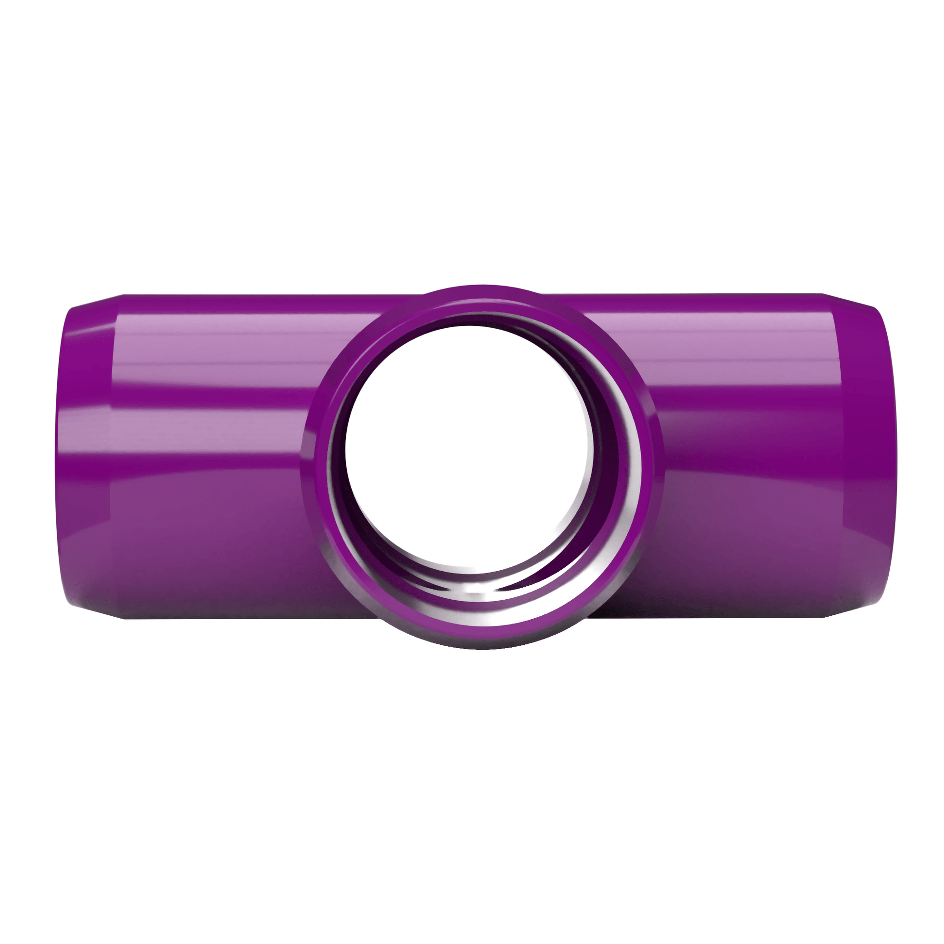 1-1/2 in. Furniture Grade PVC Cross Fitting - Purple - FORMUFIT