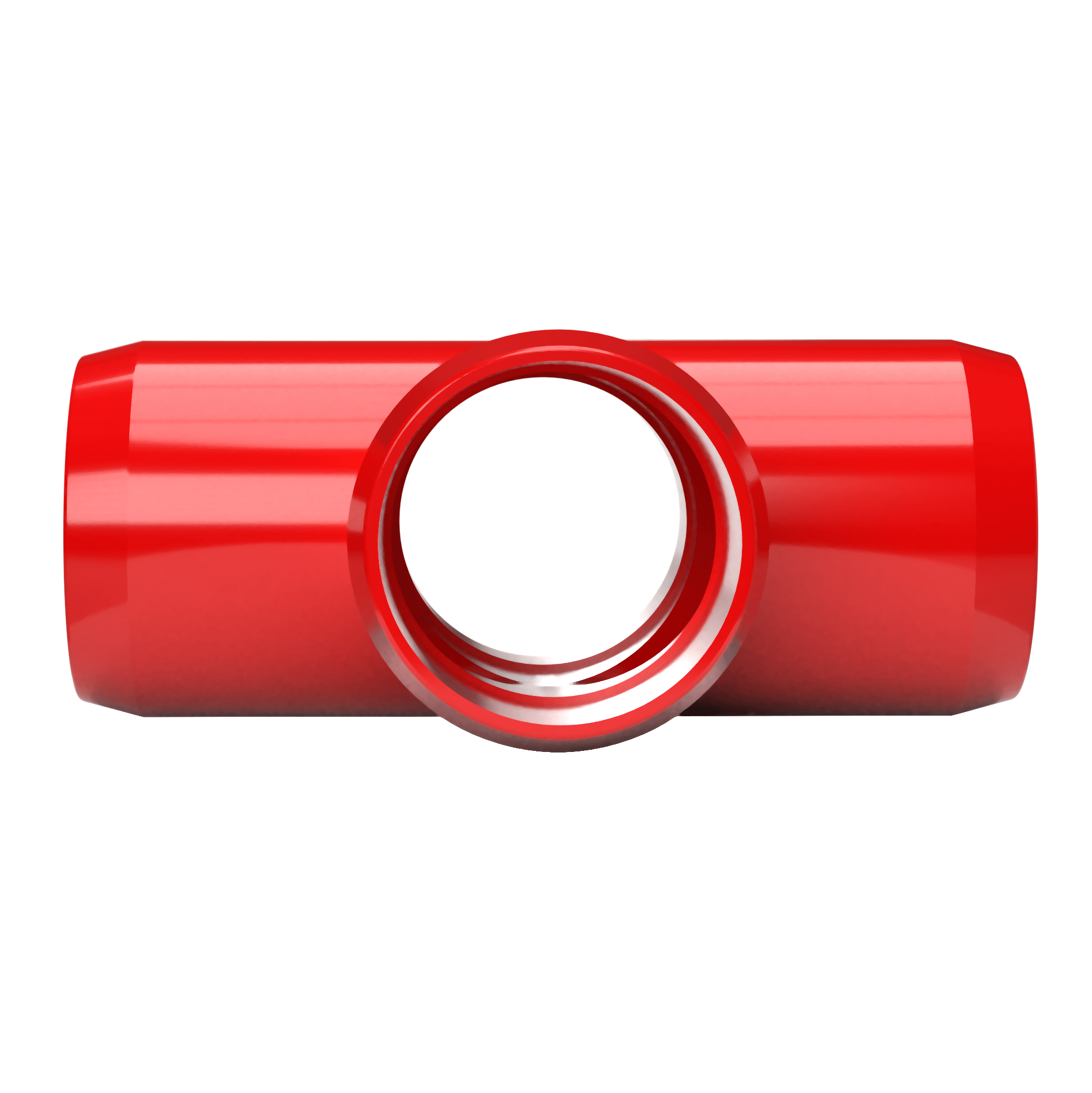 1-1/2 in. Furniture Grade PVC Cross Fitting - Red - FORMUFIT