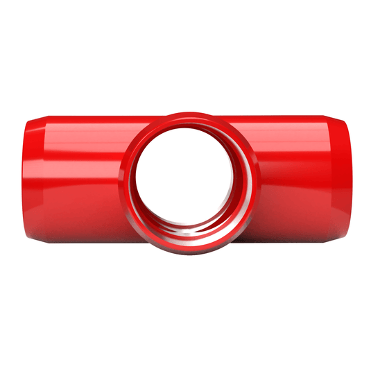 1 in. Furniture Grade PVC Cross Fitting - Red - FORMUFIT