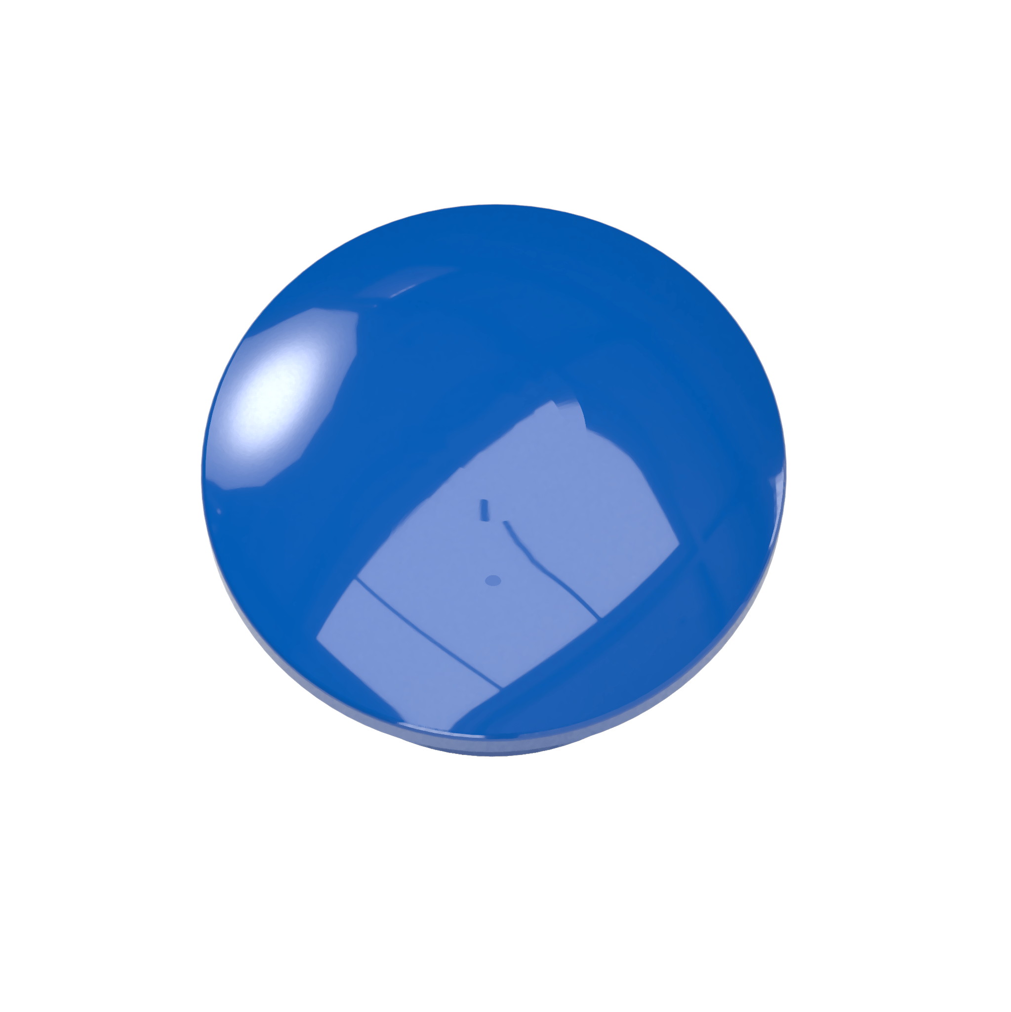 1-1/2 in. Internal Furniture Grade PVC Dome Cap - Blue - FORMUFIT