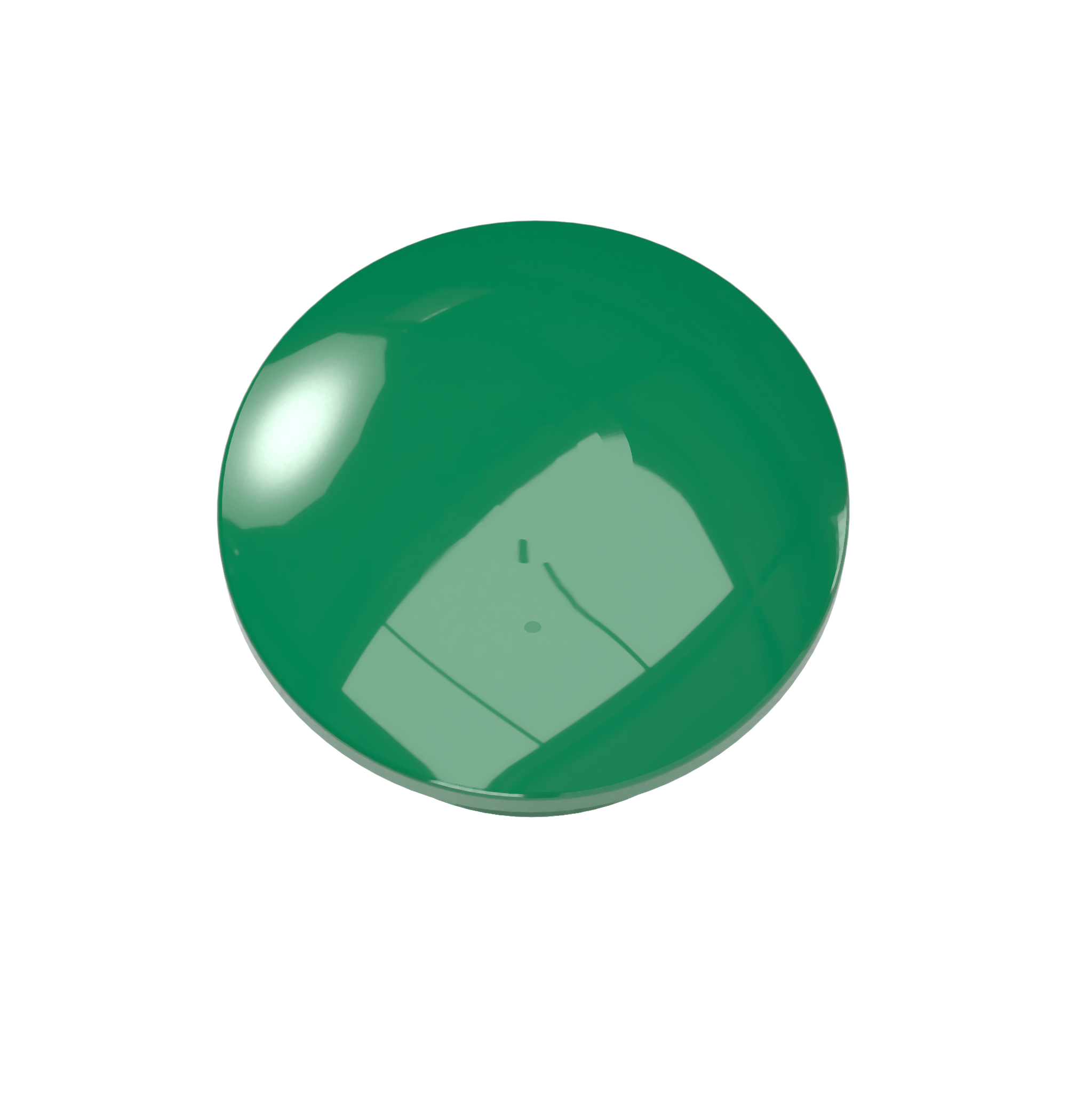 1-1/2 in. Internal Furniture Grade PVC Dome Cap - Green - FORMUFIT