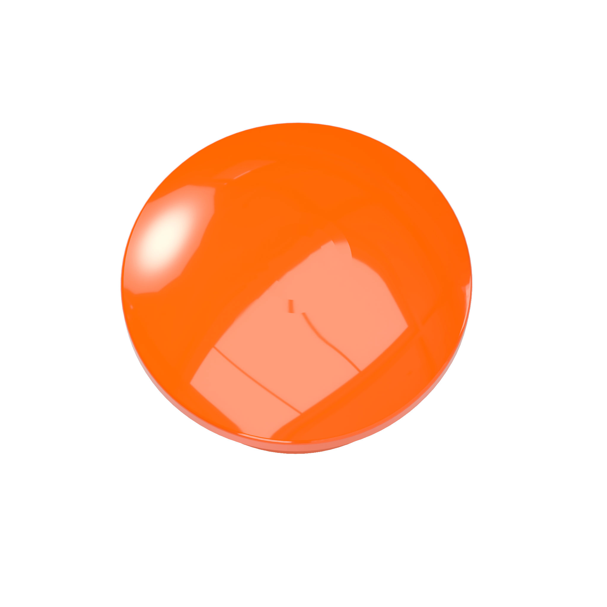 1-1/2 in. Internal Furniture Grade PVC Dome Cap - Orange - FORMUFIT