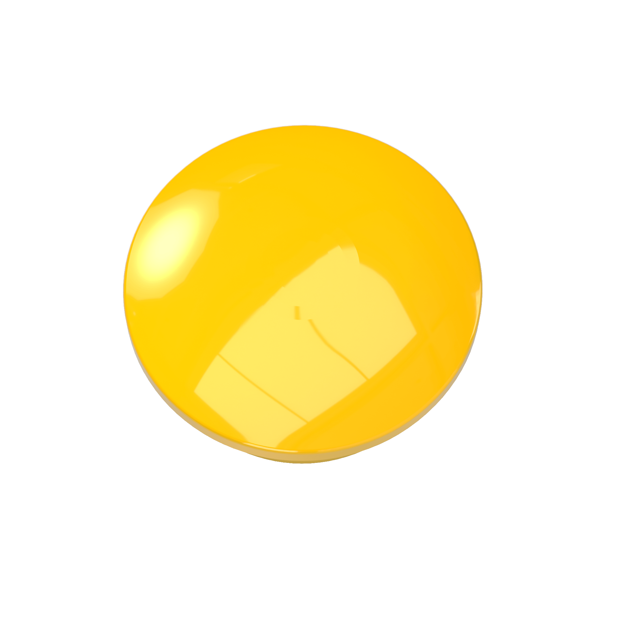 1-1/2 in. Internal Furniture Grade PVC Dome Cap - Yellow - FORMUFIT