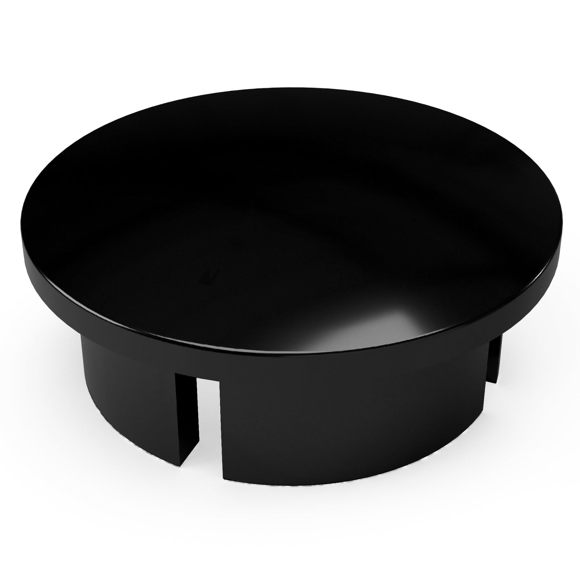 1-1/4 in. Internal Furniture Grade PVC Dome Cap - Black - FORMUFIT