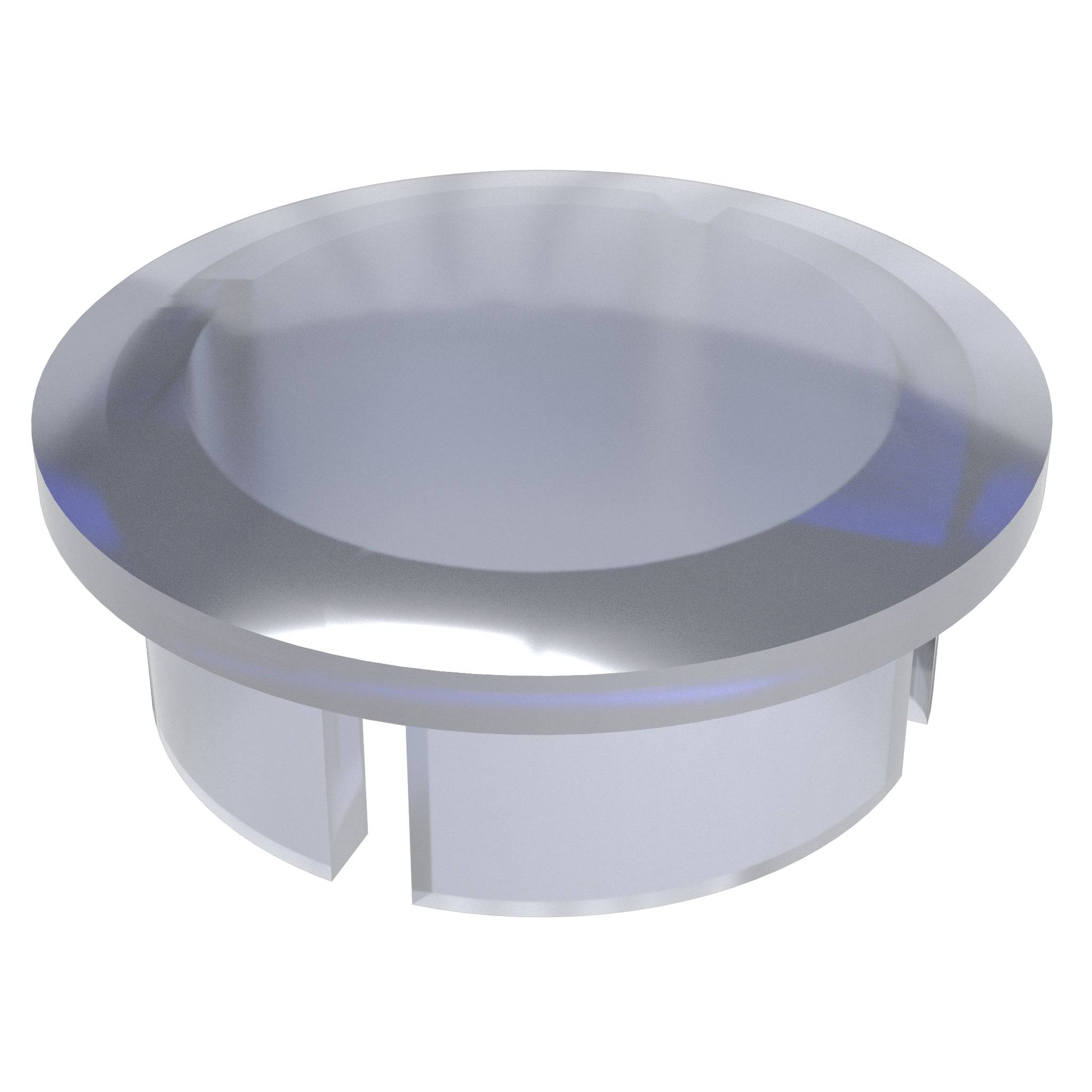 1/2 in. Internal Furniture Grade PVC Dome Cap - Clear - FORMUFIT