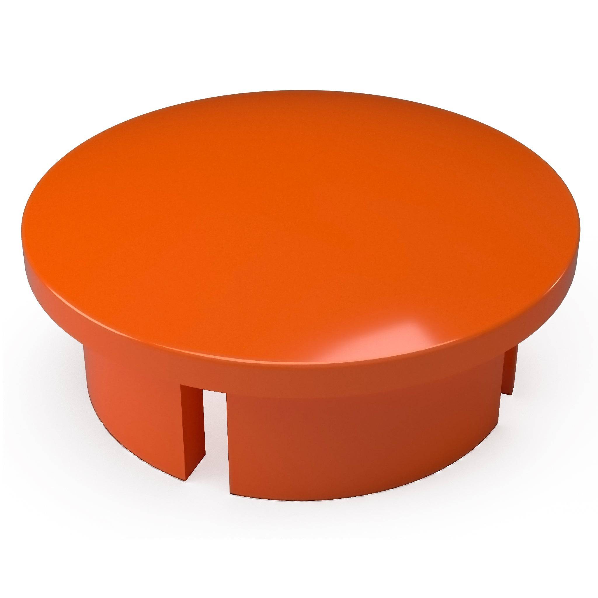 1/2 in. Internal Furniture Grade PVC Dome Cap - Orange - FORMUFIT