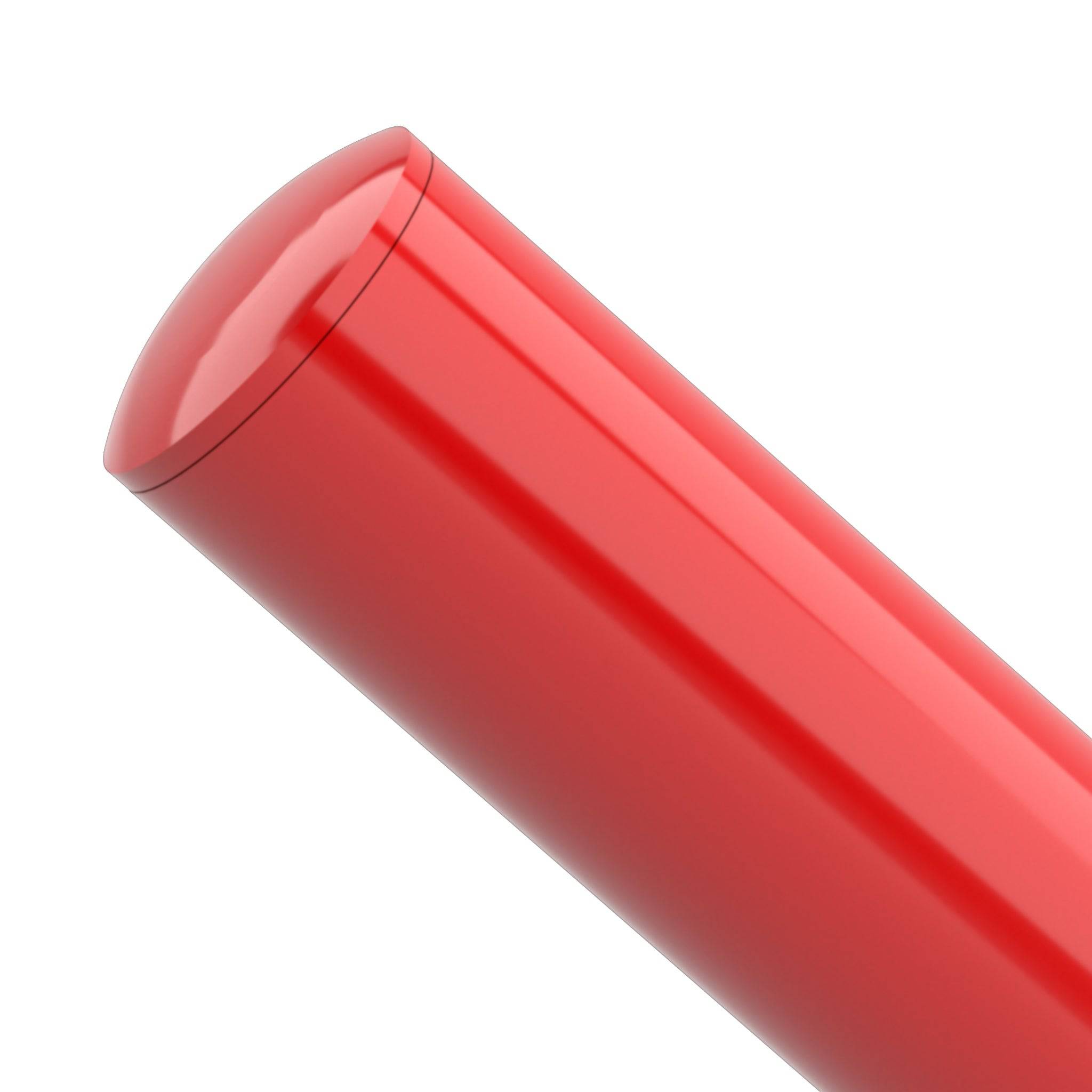 1/2 in. Internal Furniture Grade PVC Dome Cap - Red - FORMUFIT