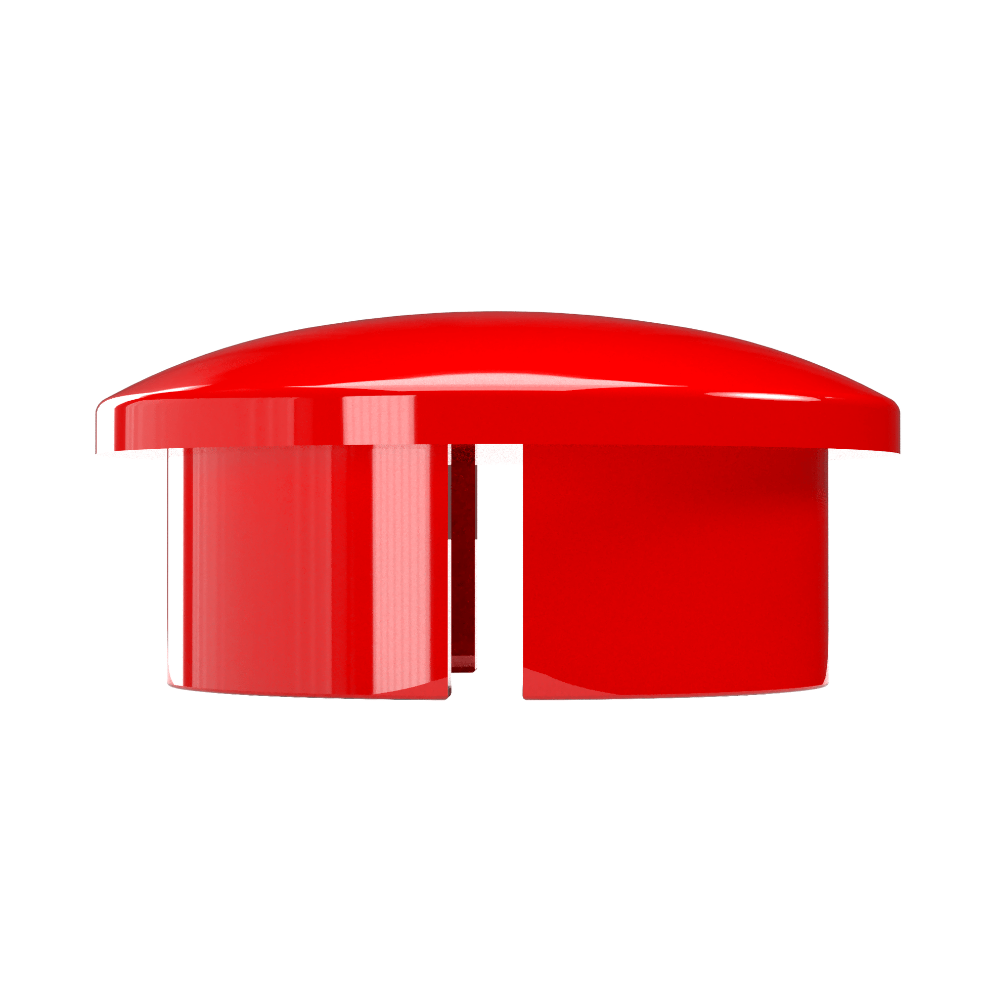 1/2 in. Internal Furniture Grade PVC Dome Cap - Red - FORMUFIT