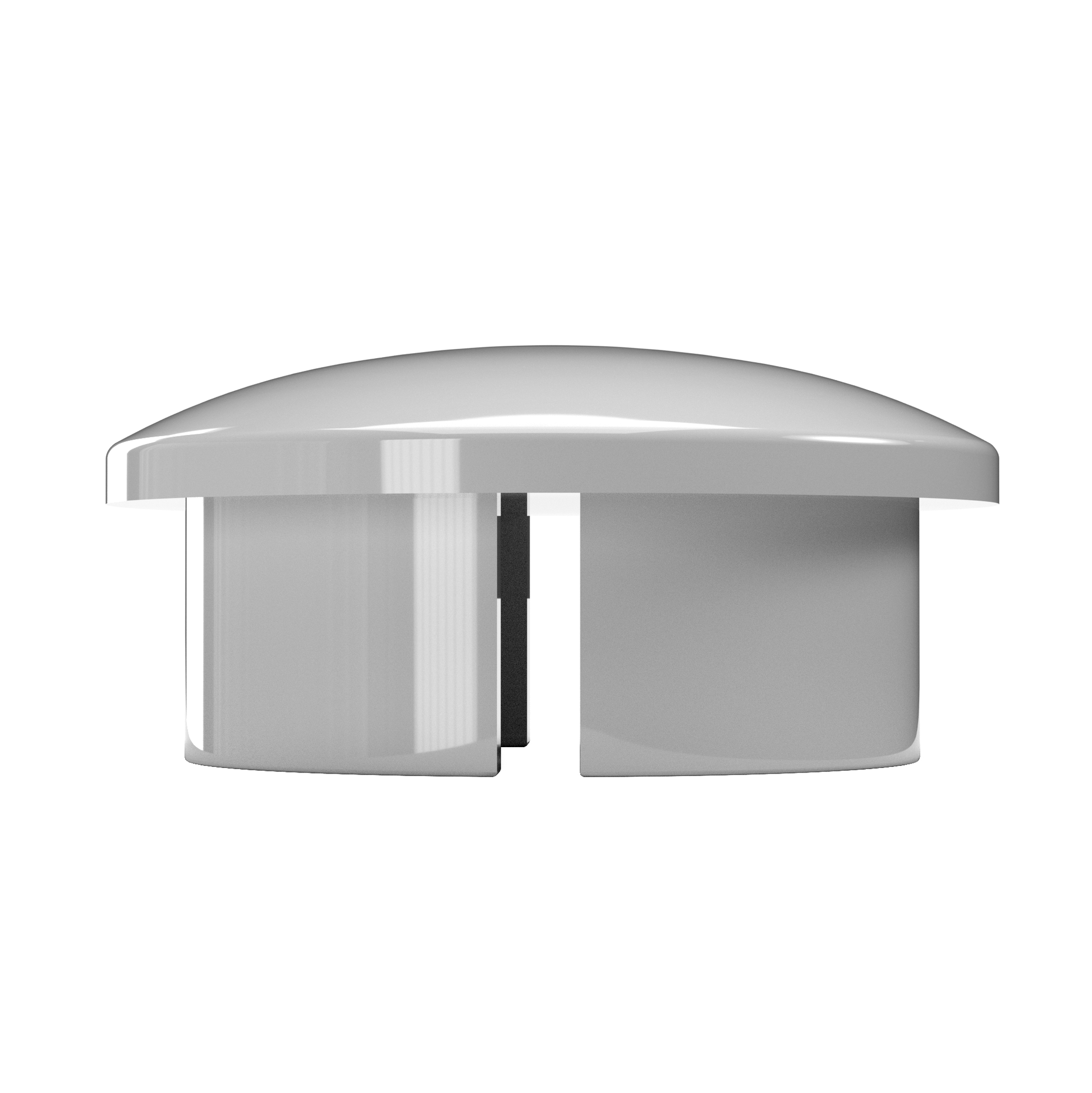 1 in. Internal Furniture Grade PVC Dome Cap - Gray - FORMUFIT