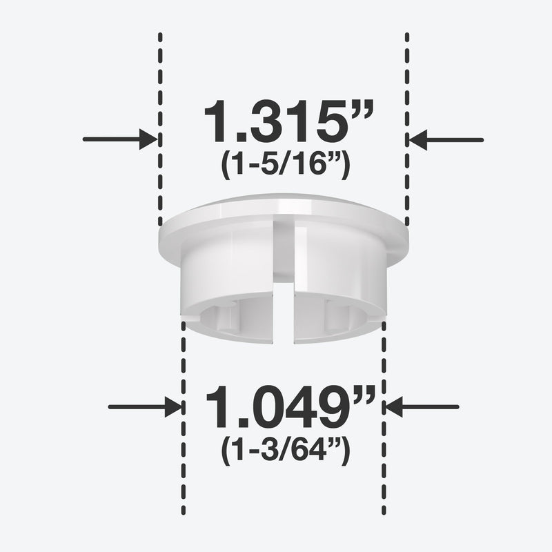 Load image into Gallery viewer, 1 in. Internal Furniture Grade PVC Dome Cap - White - FORMUFIT
