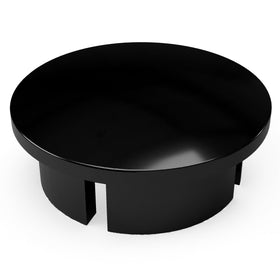 2 in. Internal Furniture Grade PVC Dome Cap - Black - FORMUFIT