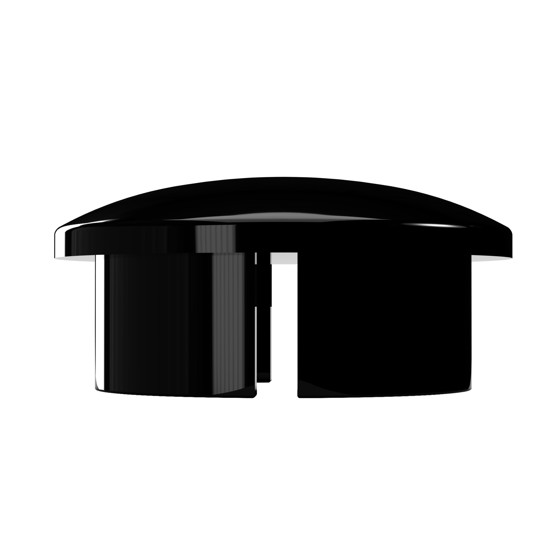 2 in. Internal Furniture Grade PVC Dome Cap - Black - FORMUFIT