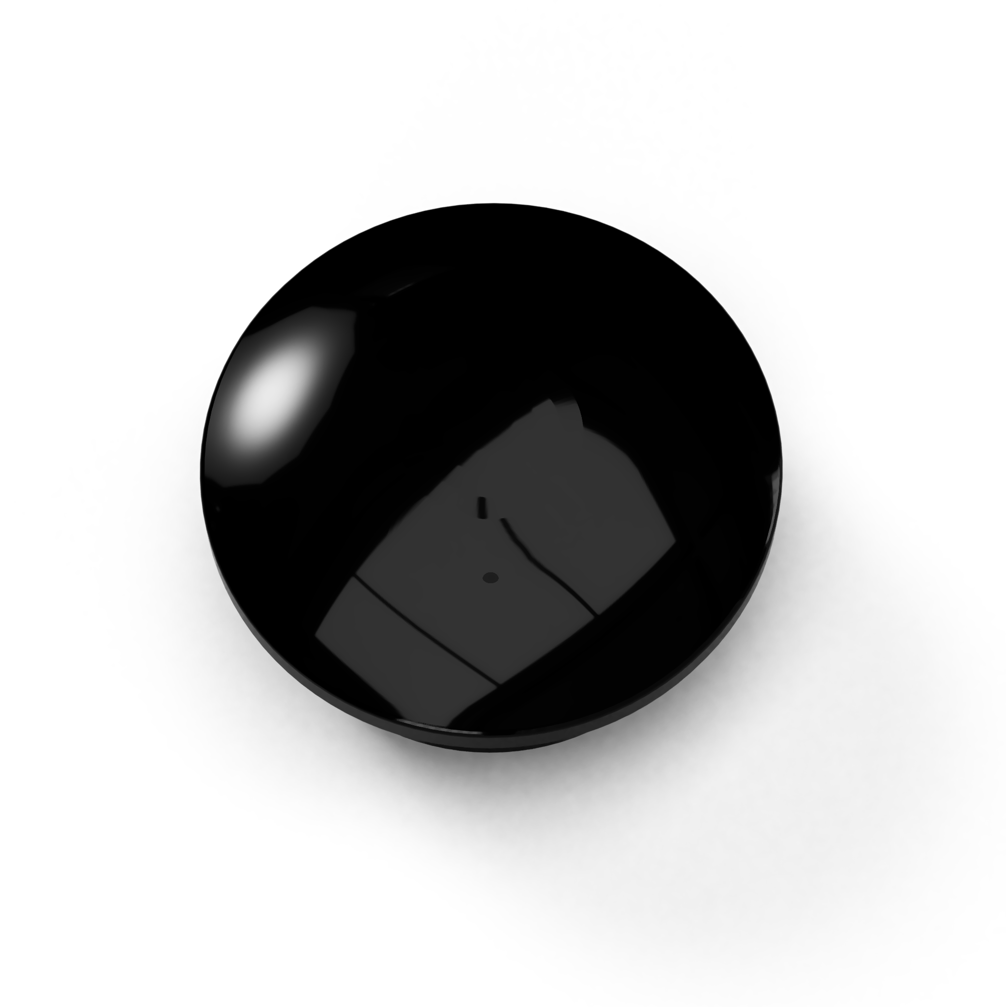 2 in. Internal Furniture Grade PVC Dome Cap - Black - FORMUFIT