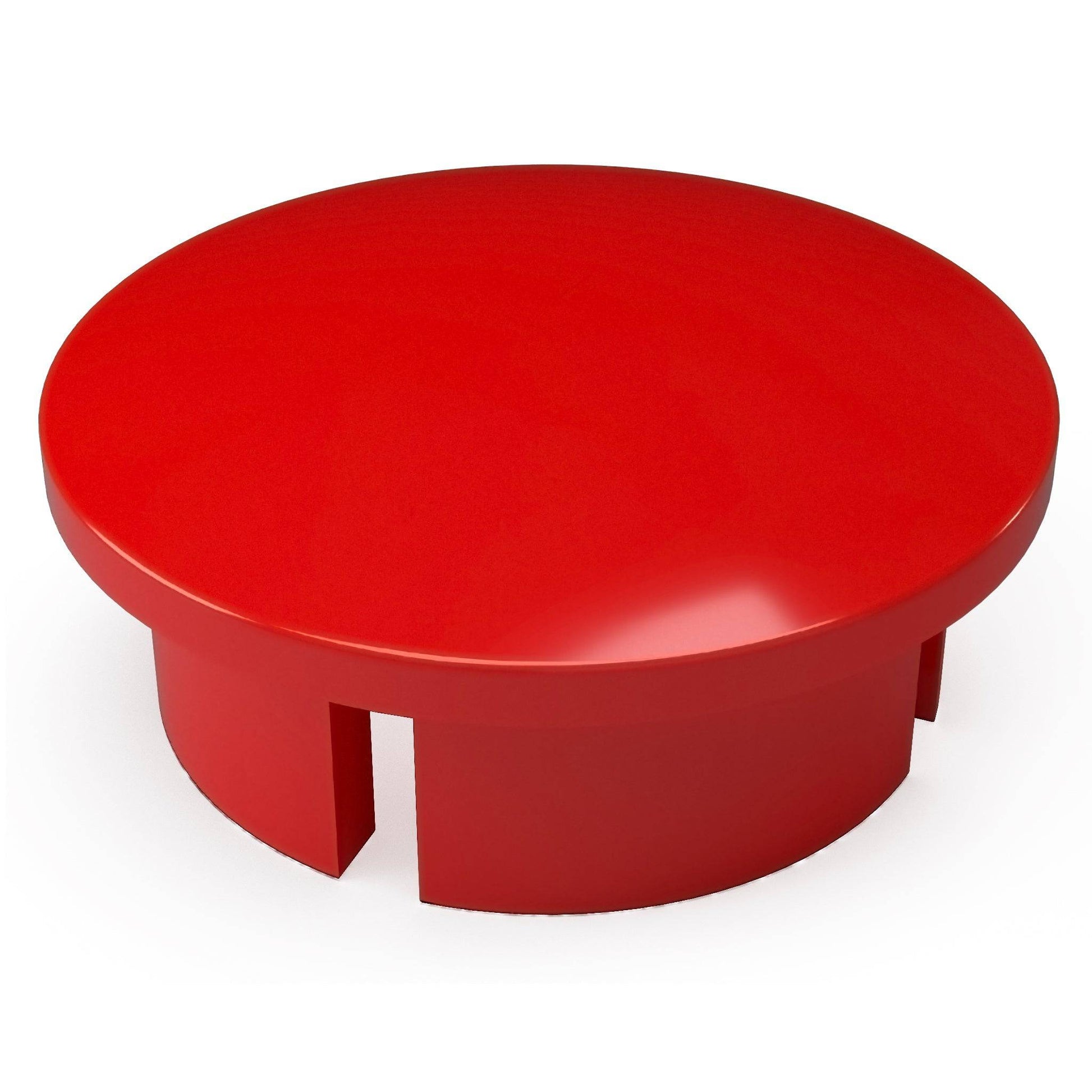 2 in. Internal Furniture Grade PVC Dome Cap - Red - FORMUFIT