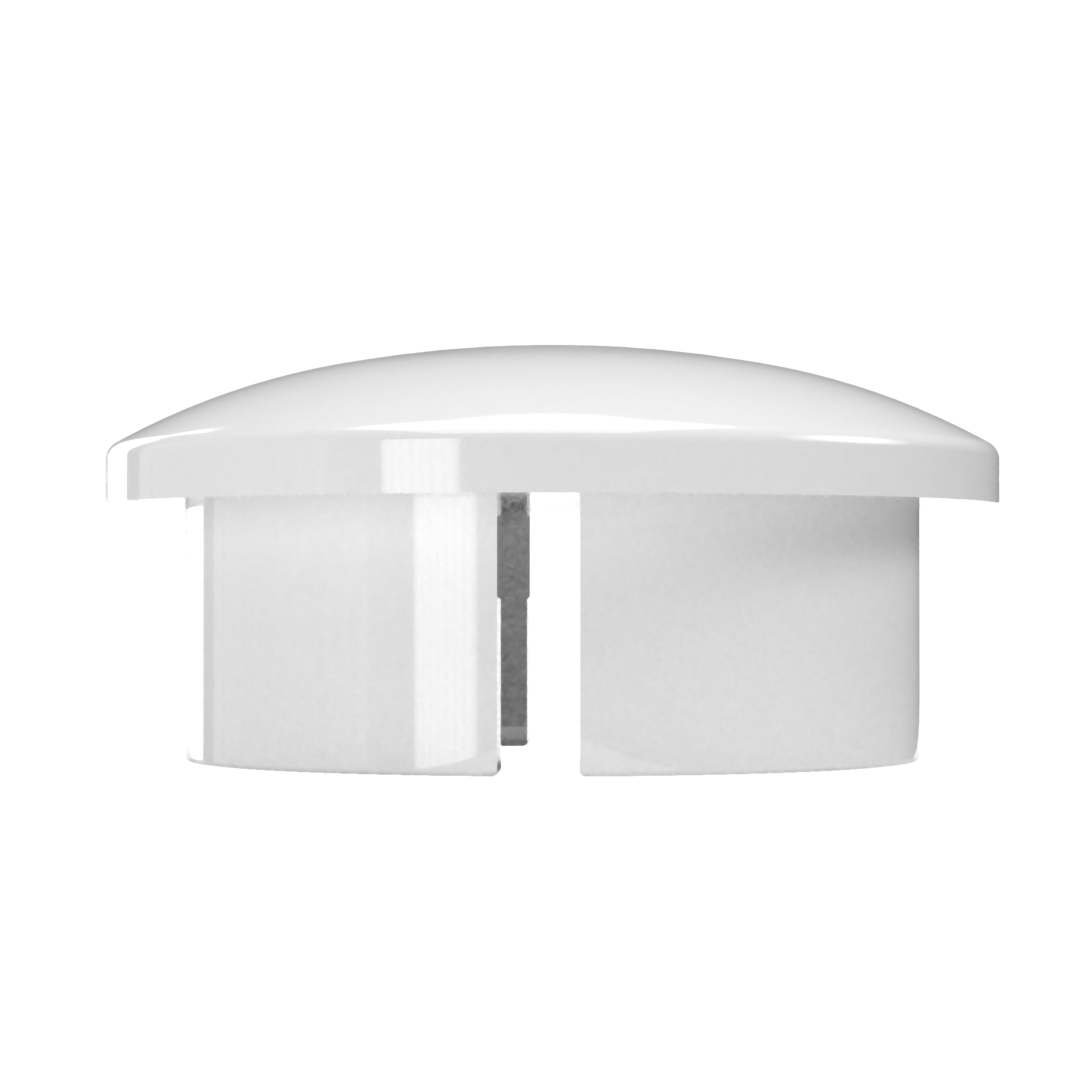 2 in. Internal Furniture Grade PVC Dome Cap - White - FORMUFIT